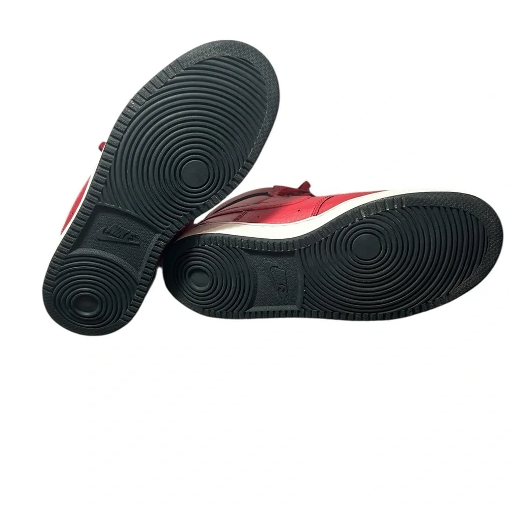 {Nike} Women’s Mid Red Court Vision Sneakers - Picture 4 of 5